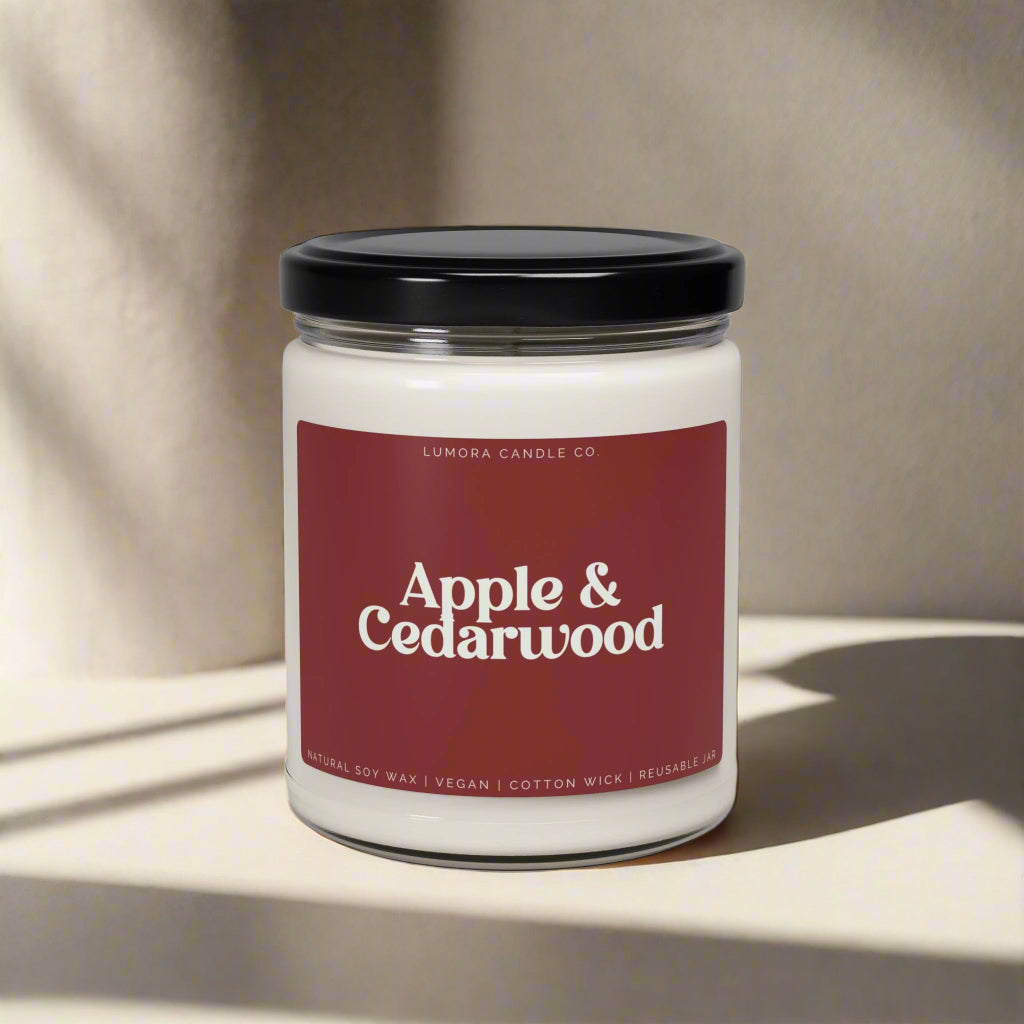 Apple & Cedarwood Scented Candle