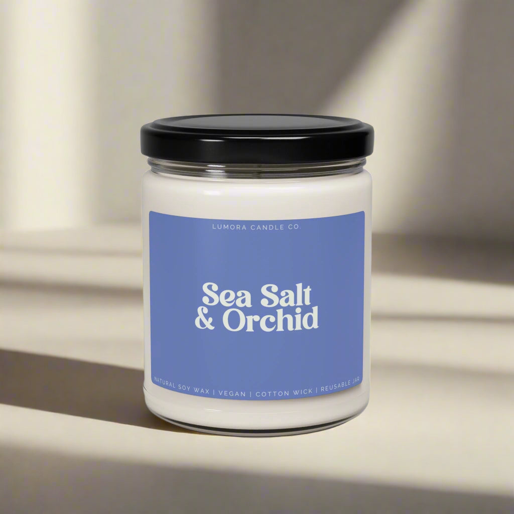 Sea Salt & Orchid Scented Candle