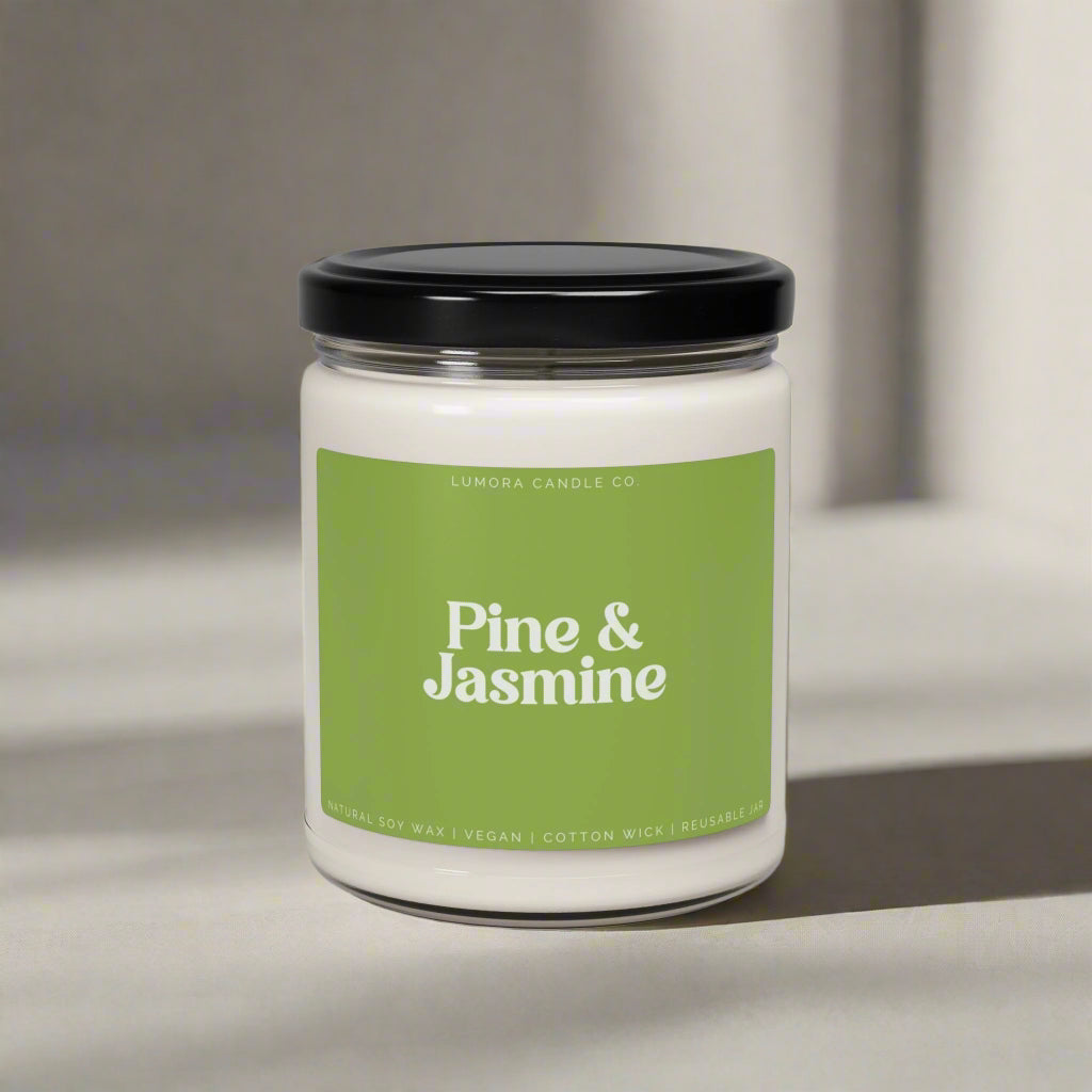Pine & Jasmine Scented Candle