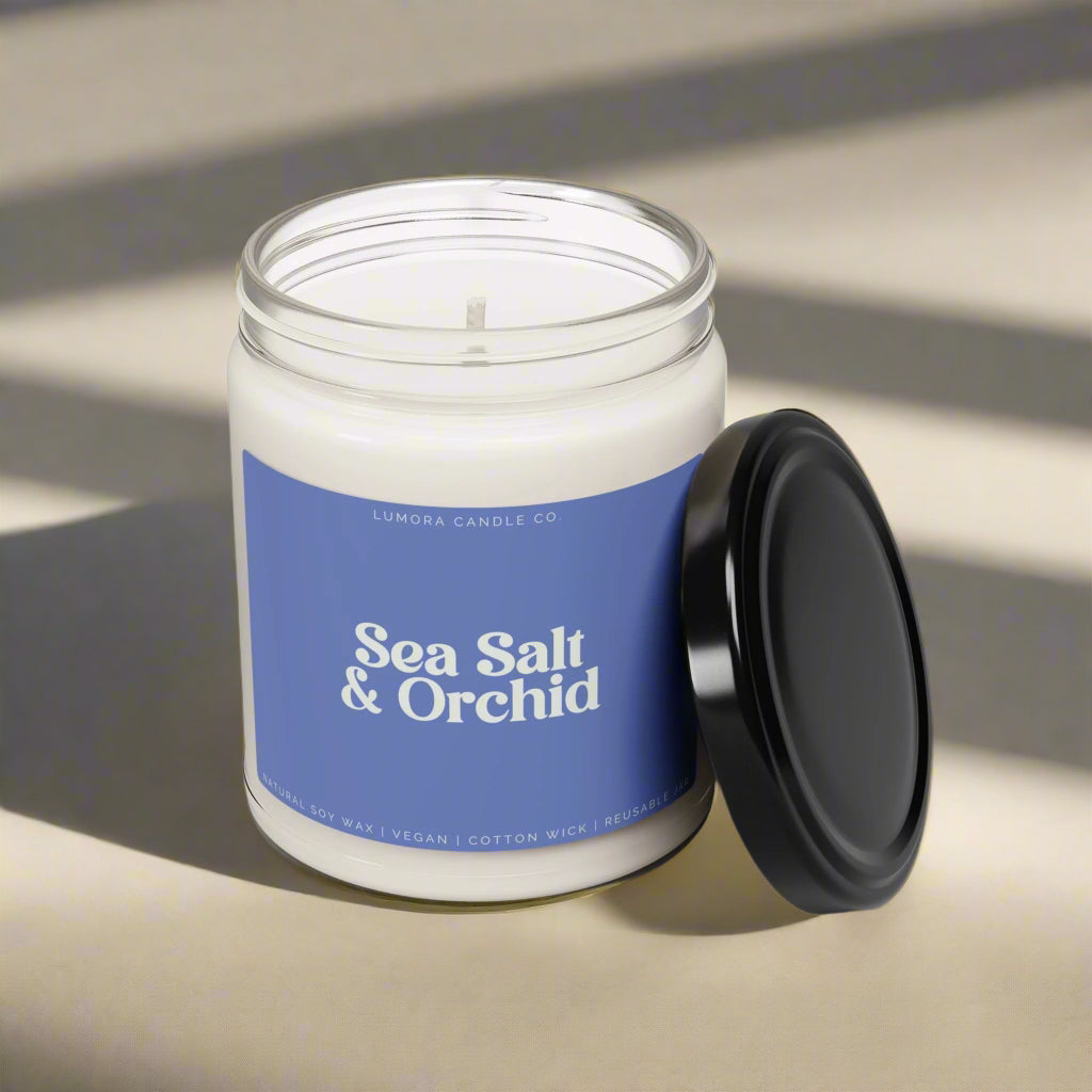 Sea Salt & Orchid Scented Candle