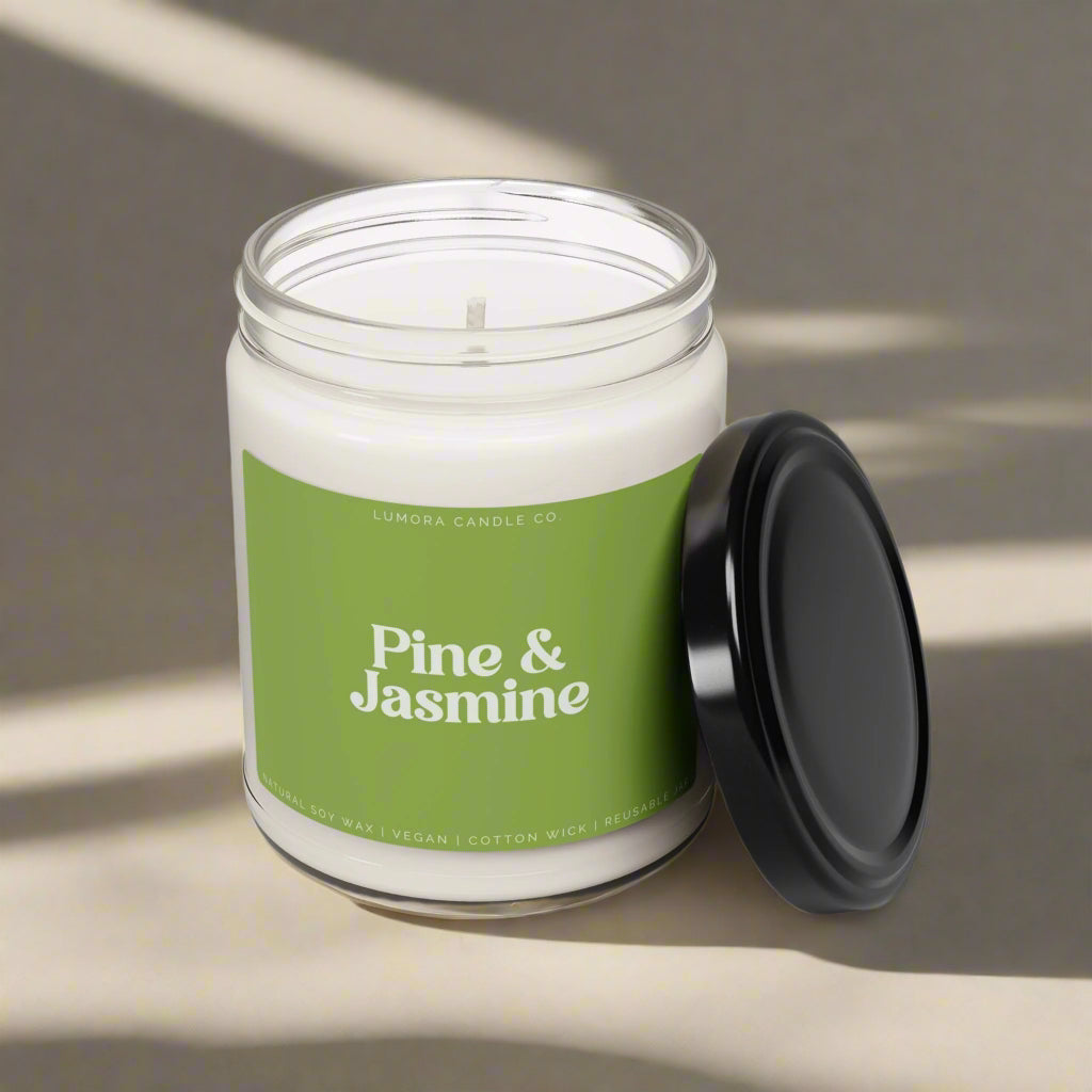 Pine & Jasmine Scented Candle