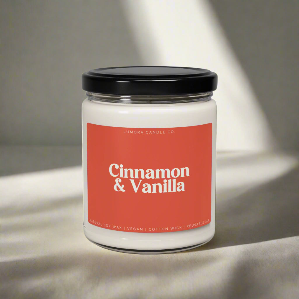 Cinnamon & Vanilla Scented Candle